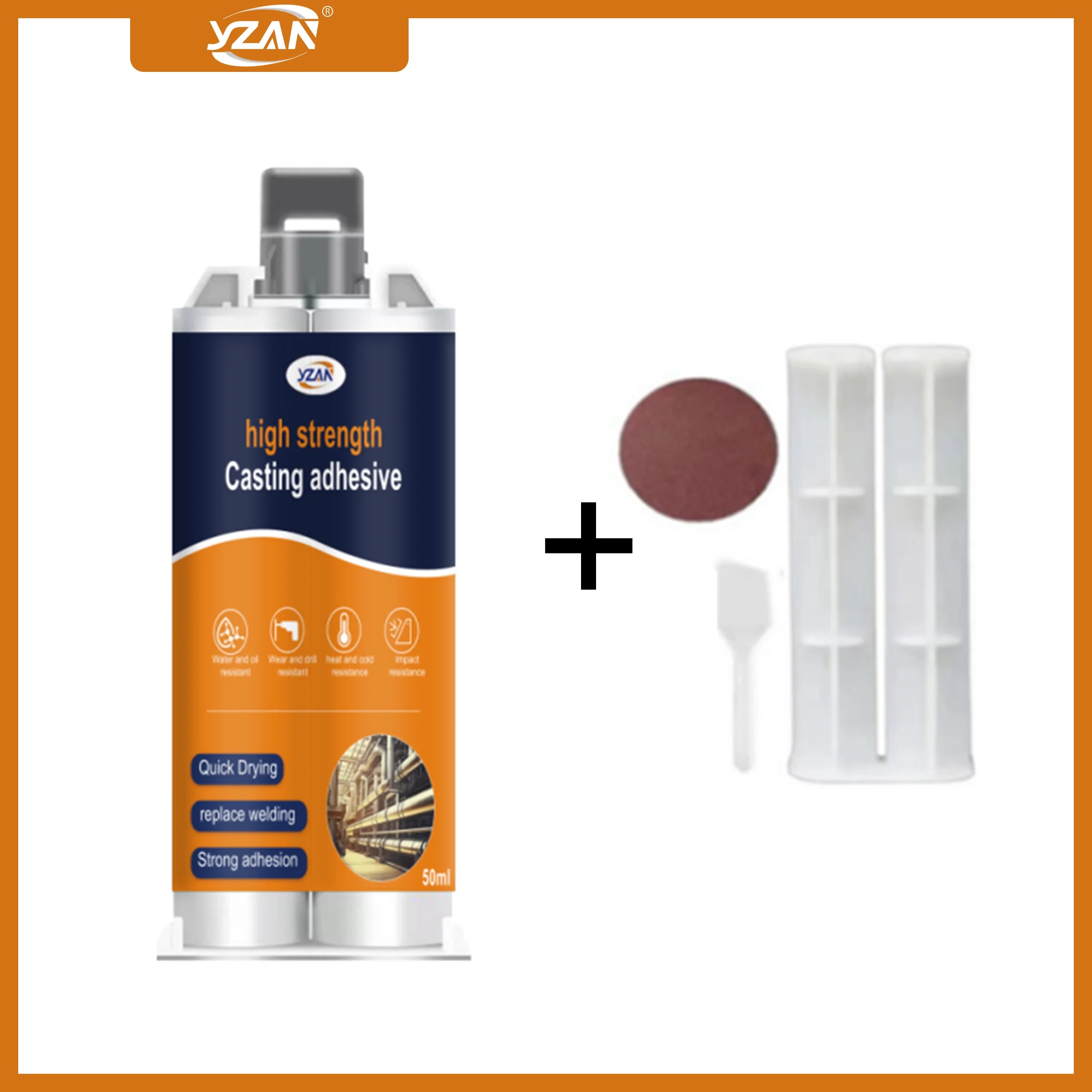 LOOLIFL nouvelle colle métallique AB, colle de coulée, colle de soudure plastique, mastic d'étanchéité, colle de résine époxy, outil d'injection de colle d'envoi, vente directe d'usine