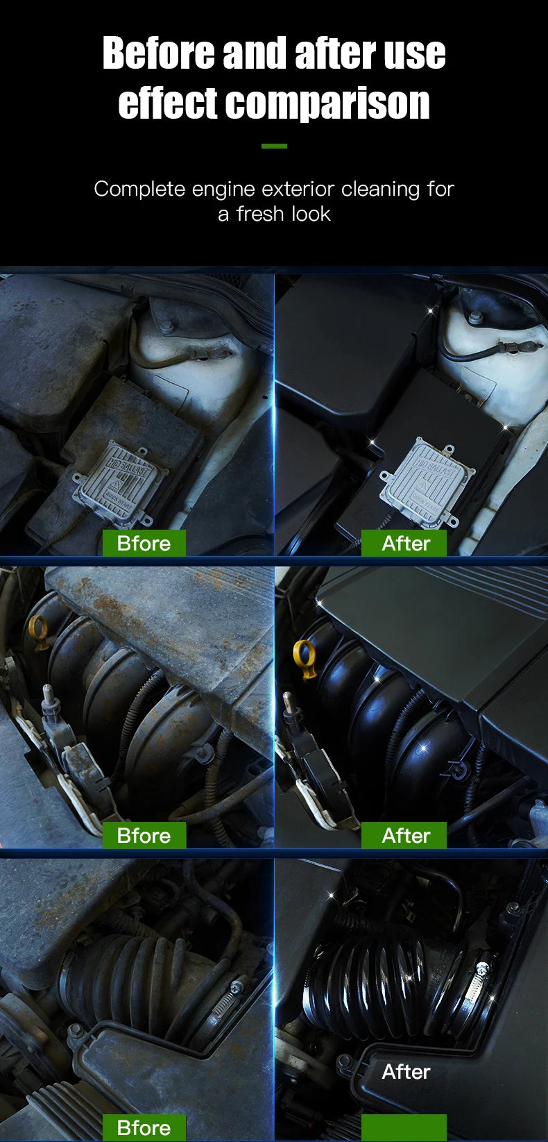 HGKJ S19 nettoyeur de baie de moteur dégraissant tout usage nettoyant concentré propre compartiment moteur détail automatique accessoires de voiture