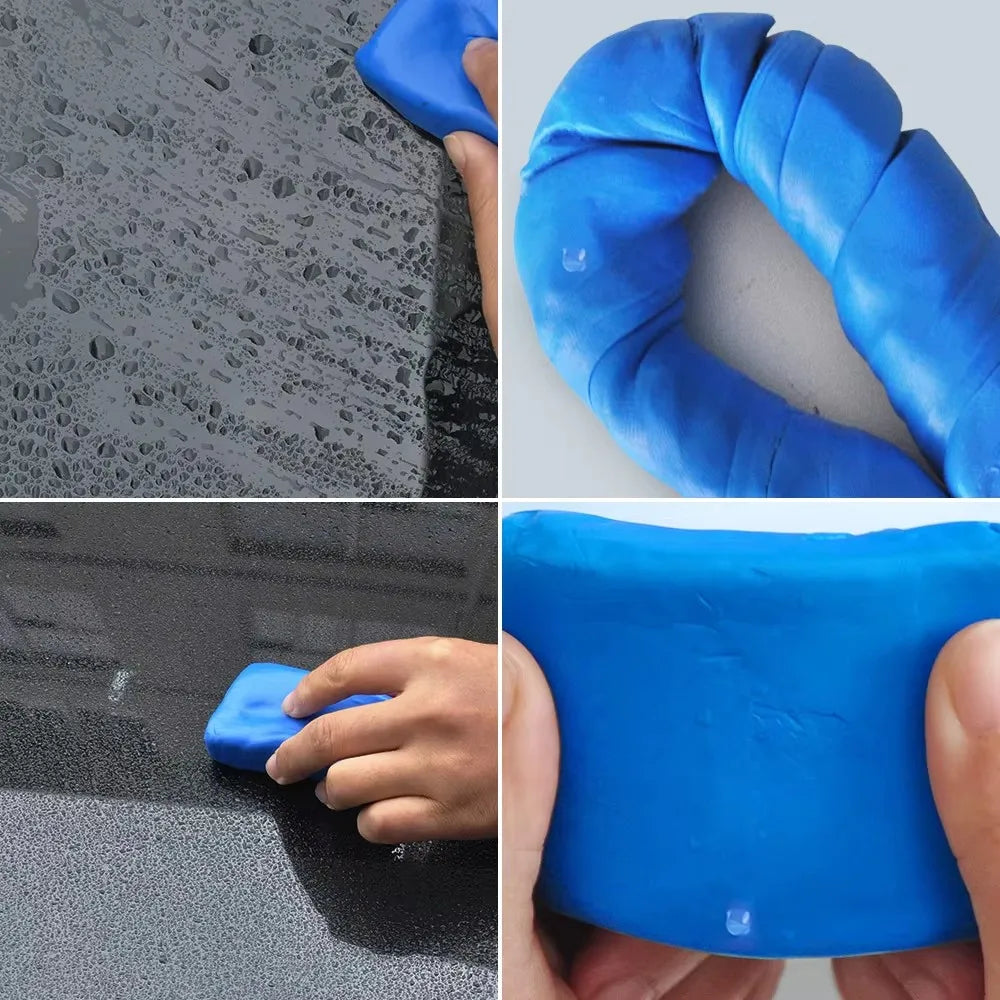 Barre de nettoyage auto en argile bleue pour lavage de véhicules, outil de nettoyage manuel pour l'élimination de boue et de saleté, pour l'entretien automobile et le detailing