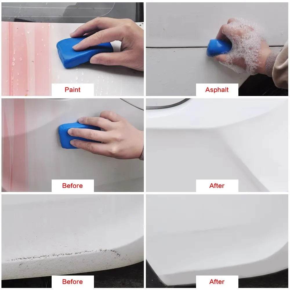 Barre de nettoyage auto en argile bleue pour lavage de véhicules, outil de nettoyage manuel pour l'élimination de boue et de saleté, pour l'entretien automobile et le detailing