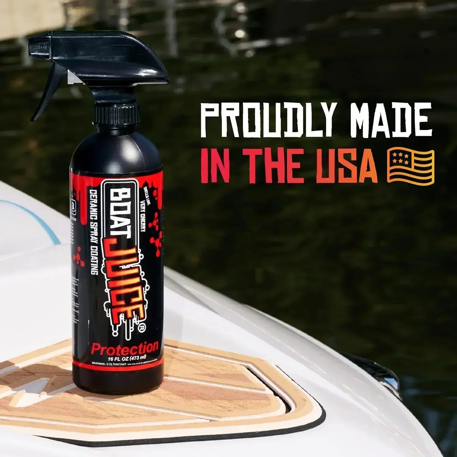 Cire de protection céramique en spray pour bateaux, brillance supérieure, protection marine, parfum marin, nettoyage et detailing nautique
