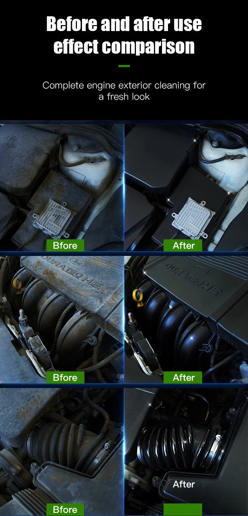 HGKJ S19 nettoyeur de baie de moteur dégraissant tout usage nettoyant concentré propre compartiment moteur détail automatique accessoires de voiture