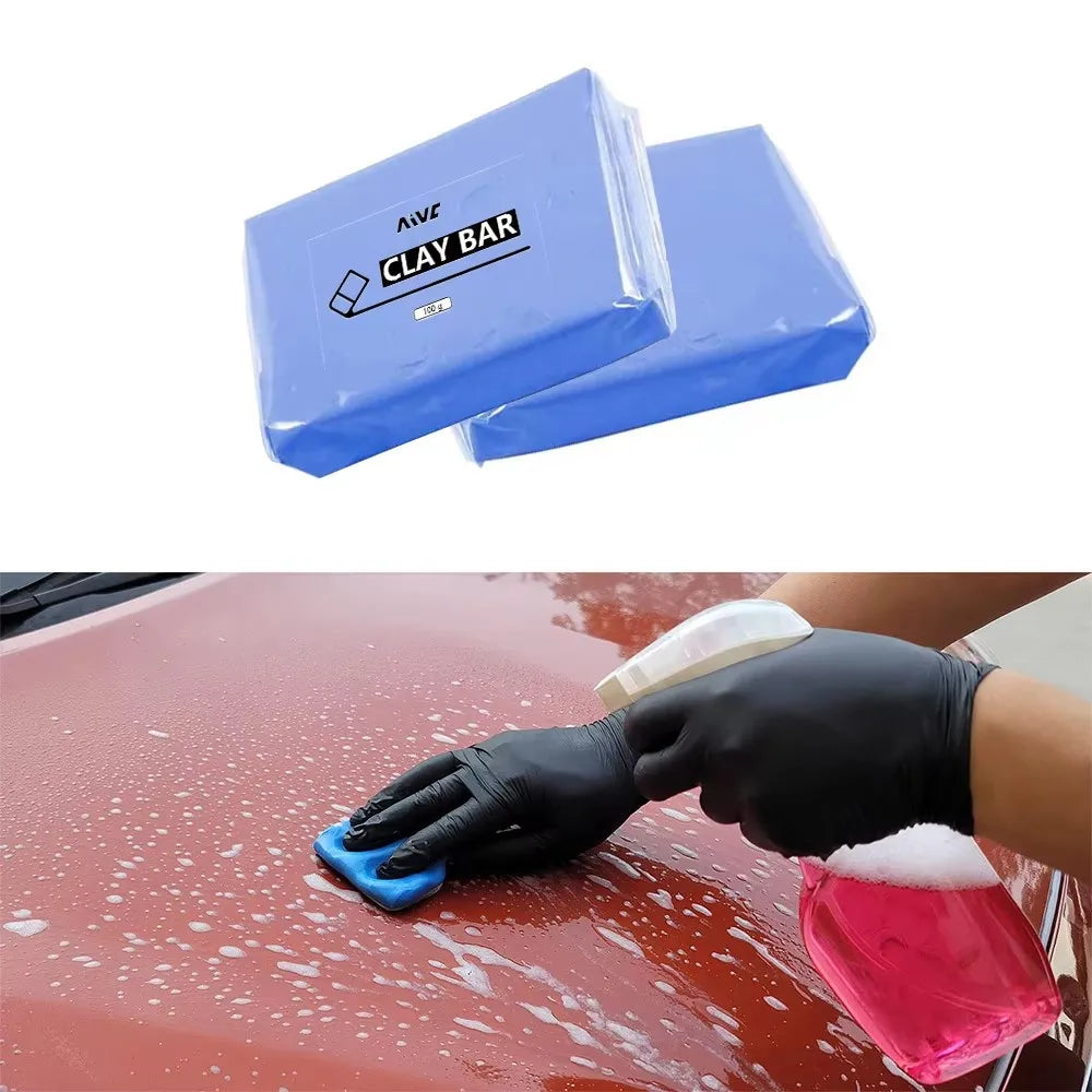 Barre de nettoyage auto en argile bleue pour lavage de véhicules, outil de nettoyage manuel pour l'élimination de boue et de saleté, pour l'entretien automobile et le detailing