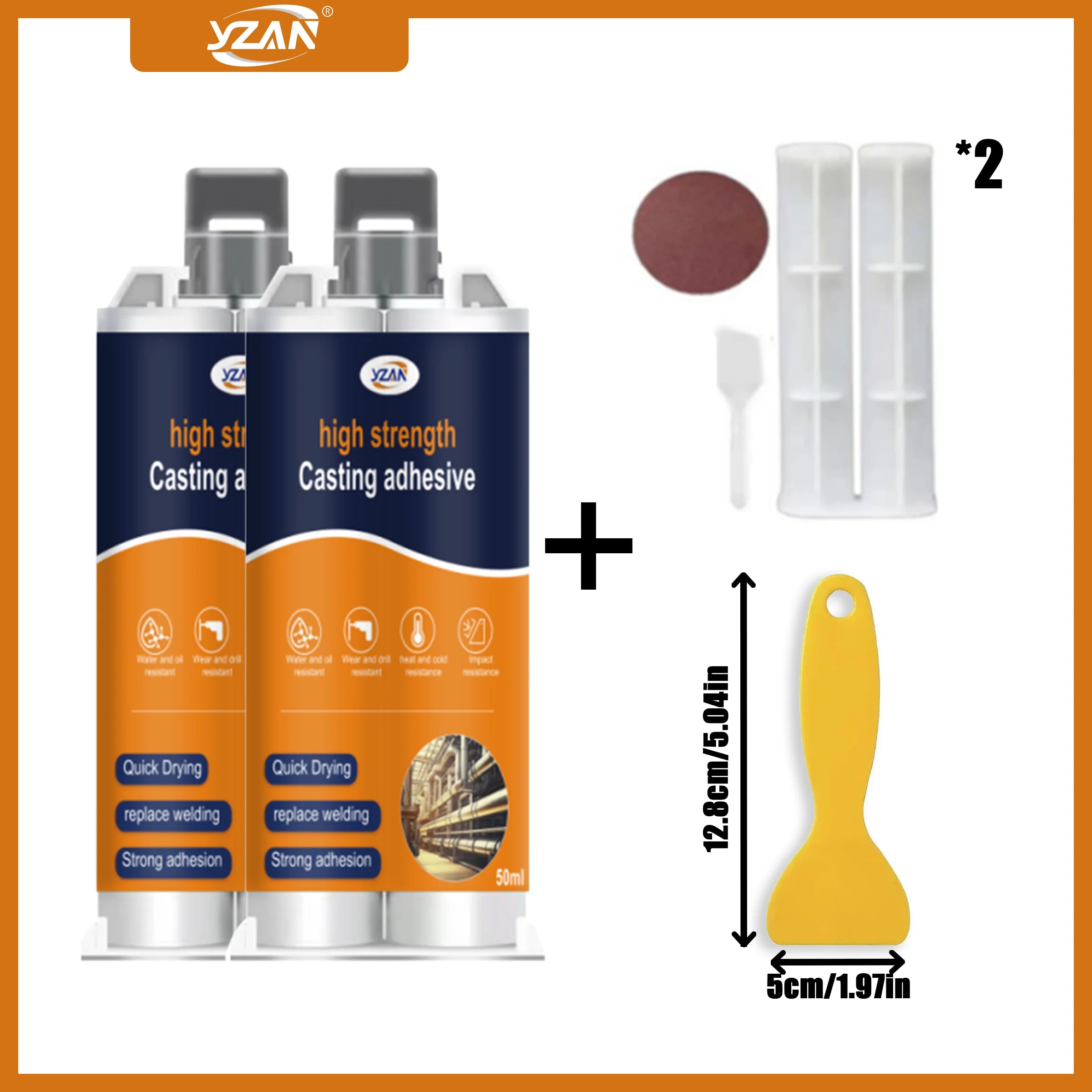 LOOLIFL nouvelle colle métallique AB, colle de coulée, colle de soudure plastique, mastic d'étanchéité, colle de résine époxy, outil d'injection de colle d'envoi, vente directe d'usine