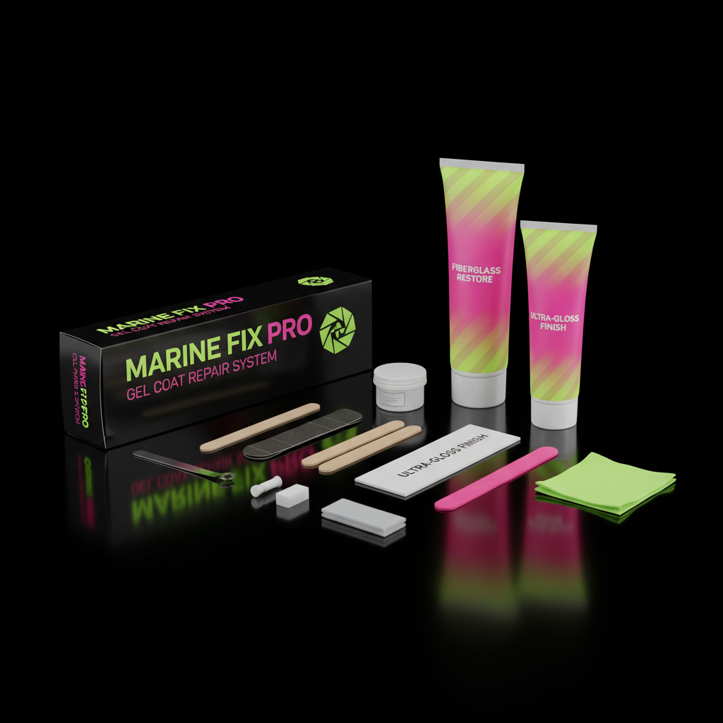Kit de réparation gel coat professionnel pour bateaux et fibre de verre
